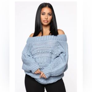 Plus off the shoulder sweater